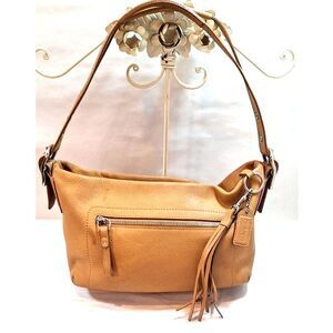 COACH Beige Leather Shoulder Bag